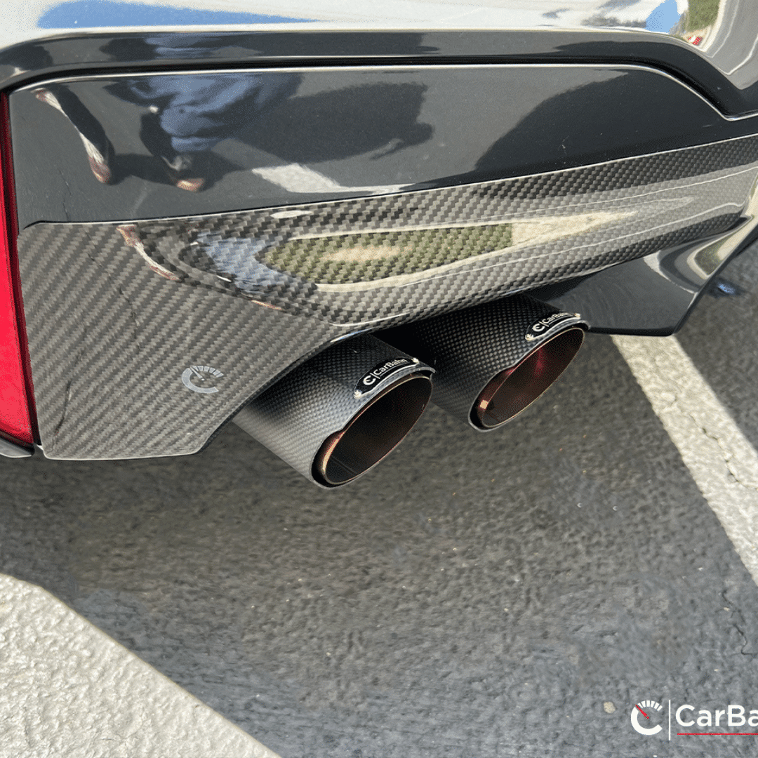 CarBahn Gloss Carbon Fiber Rear Bumper Splitter Set | BMW F90 M5 (2017-2019)