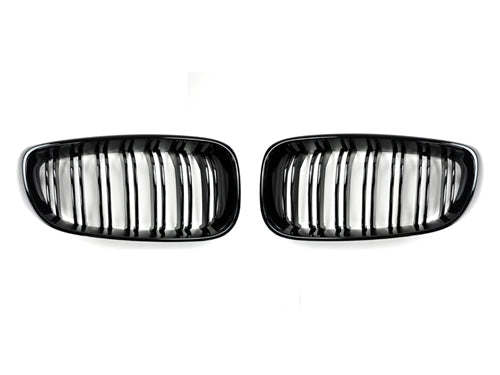 AutoTecknic Dual-Slats Gloss Black Front Grille Set - F34 3-Series Gran Turismo