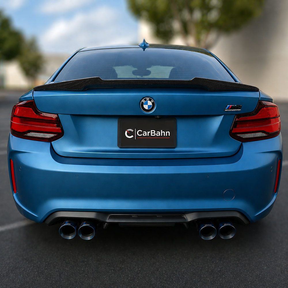 CarBahn Gloss Carbon Fiber Rear Spoiler | BMW F87 M2