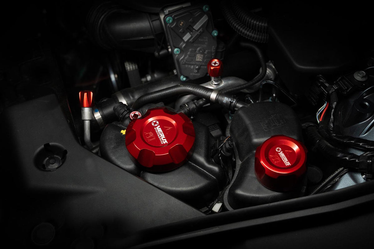 Verus Engineering Coolant Cap Cover and Coolant Bleed Screw - Toyota Supra