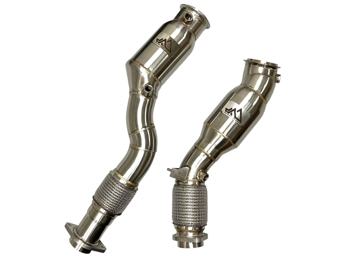 MAD BMW S58 X3M X4M Catted High Flow 200 cell Downpipes