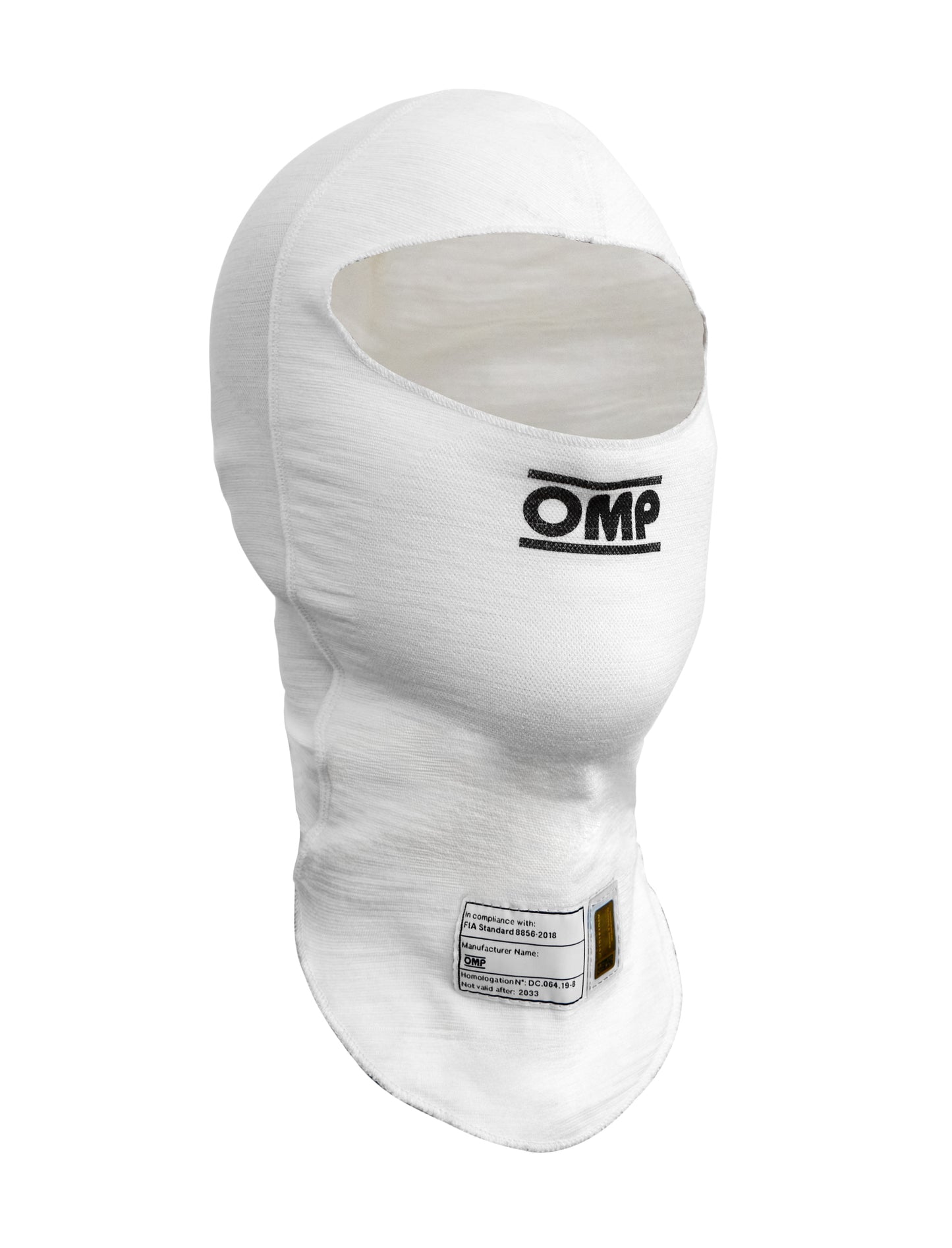 OMP Racing Tecnica EVO Balaclava FIA 8856-2018 White