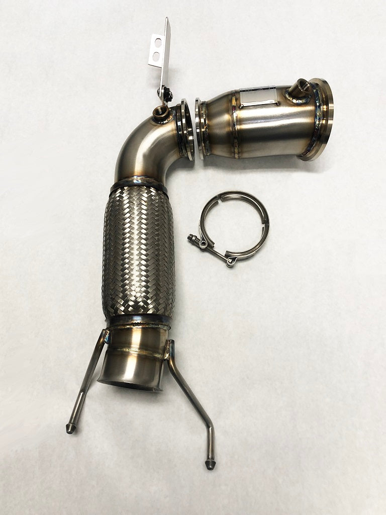 Competition Series 4" Catless Downpipe for the 2015+ Mini Cooper S, Clubman, Cabrio, Countryman and JCW US Spec B46/B48 4 Cylinder Engine