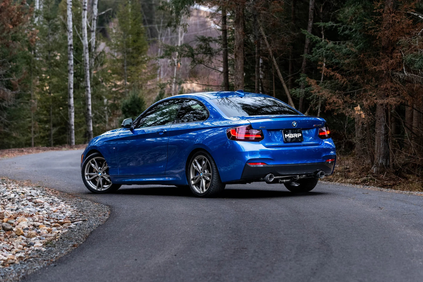 3-Inch Axle-Back, Street Profile, Dual Rear Exit Exhaust, S45003CF | 2017-2021 BMW M240i