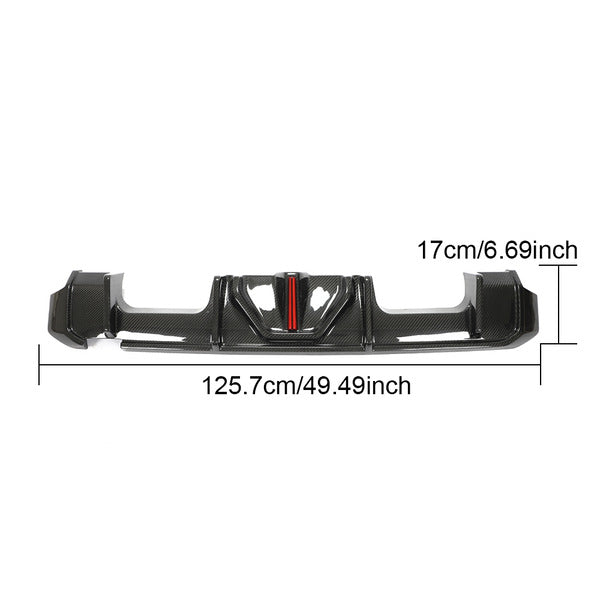 TCM Carbon DRY Gloss Carbon Fiber Rear Diffuser w/Brake Light BMW M4 G82 G83