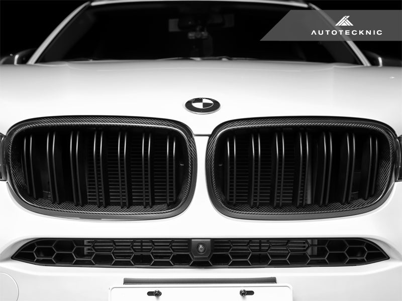 AutoTecknic Dual-Slats Carbon Fiber Front Grille Set BMW F15 X5 | F85 X5M & F16 X6 | F86 X6M