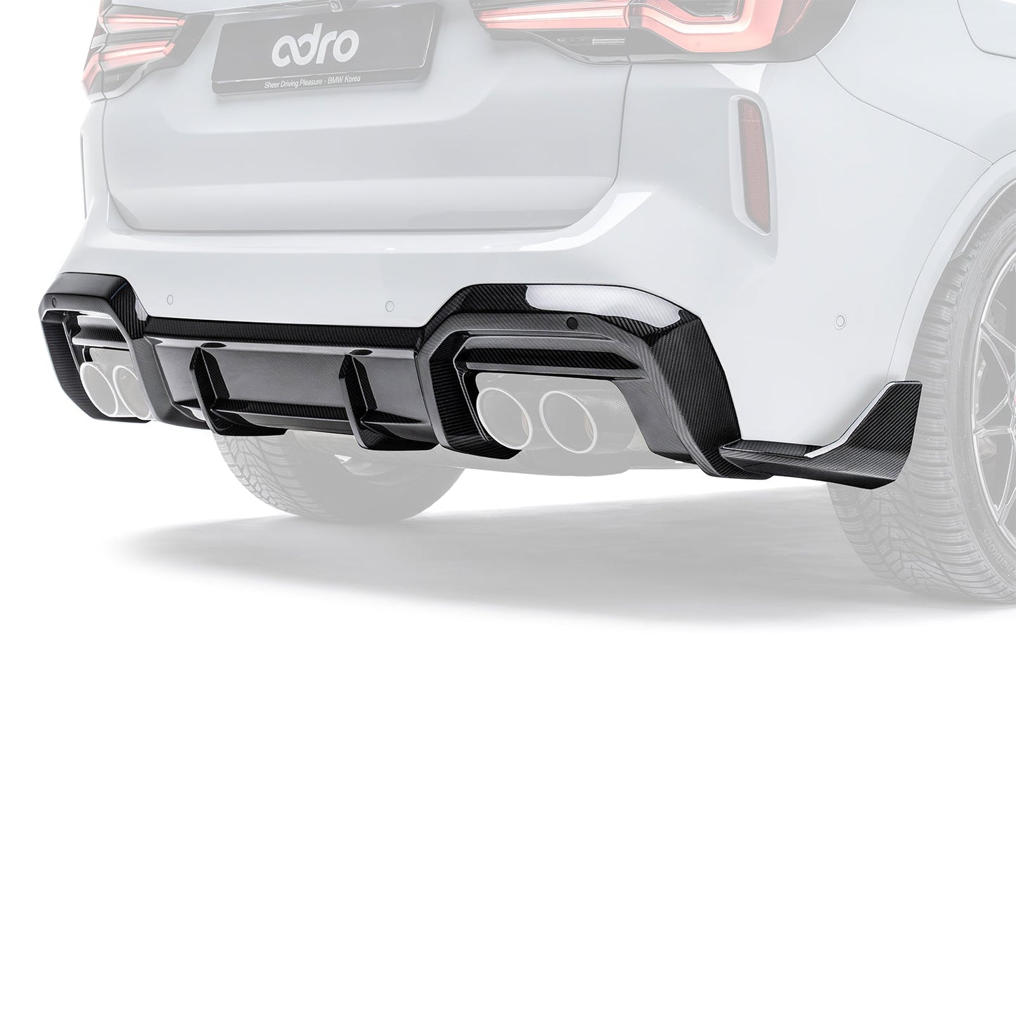 BMW F97 X3M Prepreg Carbon Fiber Rear Diffuser
