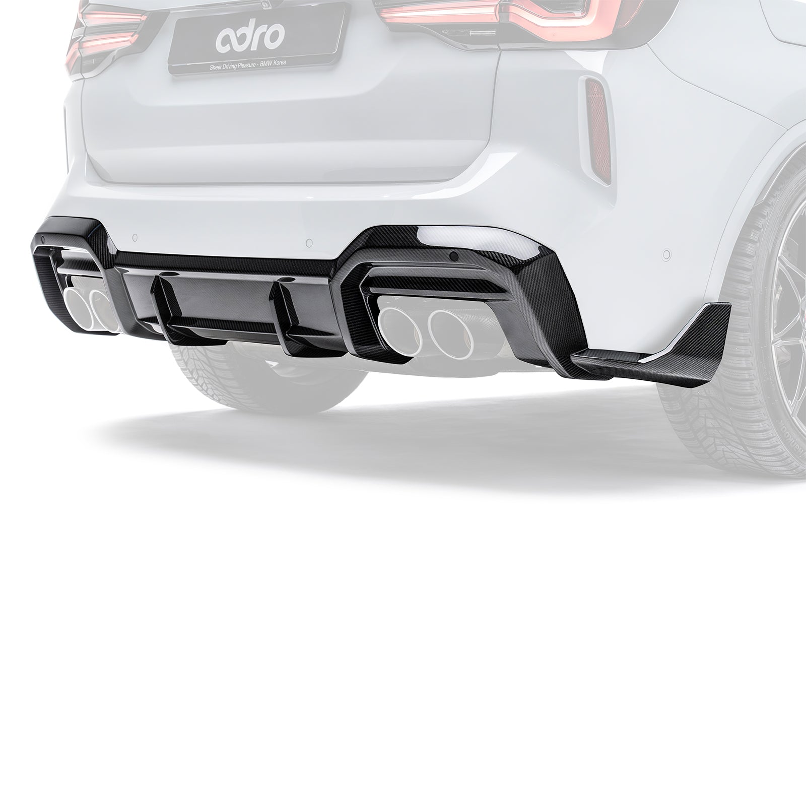 BMW F97 X3M Prepreg Carbon Fiber Rear Diffuser