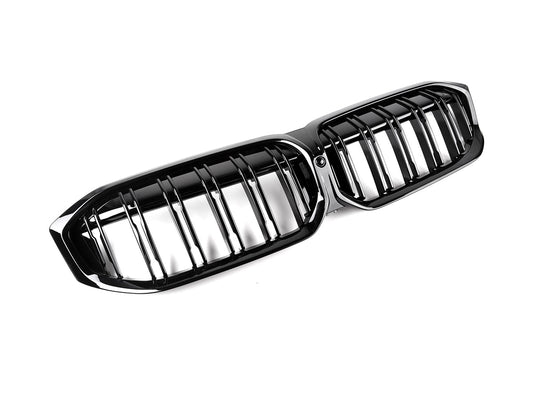 AutoTecknic Dual-Slats Gloss Black Front Grille - G20 3-Series LCI