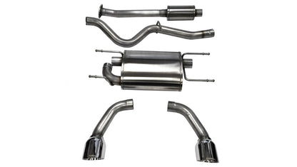 Set of car exhaust pipes on a white background