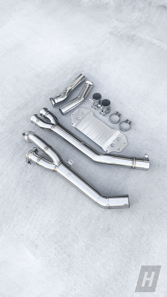 Horizon Motorsport S58 Single Midpipe w/ Extended Brace BMW G80 M3 | G82 / G83 M4