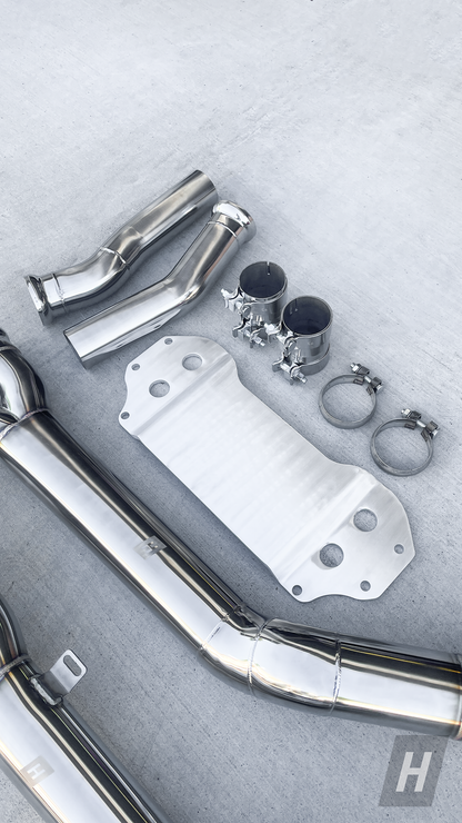 Horizon Motorsport Single Midpipe w/ Extended Brace BMW G87 M2 S58