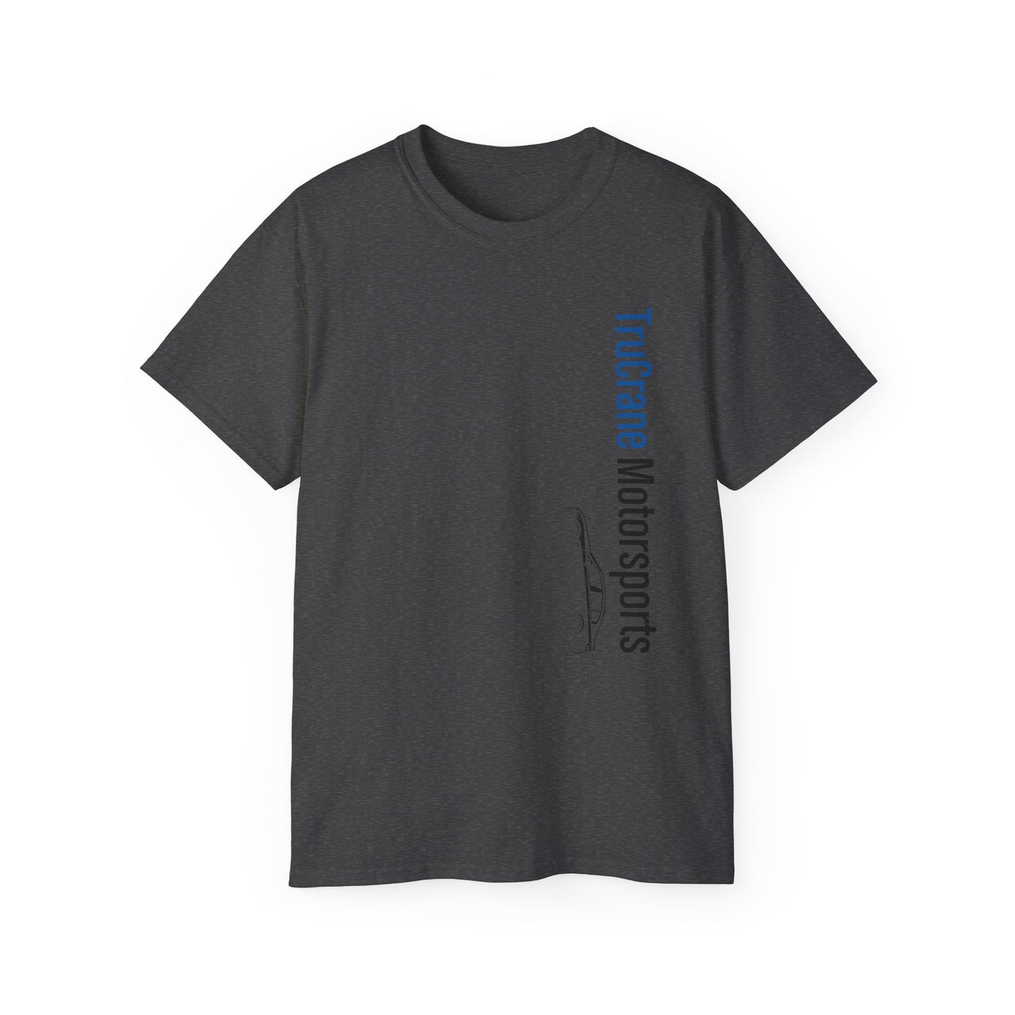 TruCrane Motorsports Heavy Cotton Tee - Vertical - Blue/Black