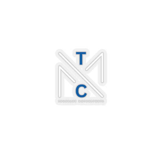 TCM Stickers Blue/White Transparent