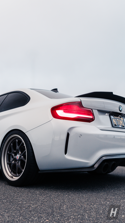 Horizon Motorsport PSM Style V2 (High Kick) Dry Carbon Fiber Trunk Lip / Spoiler BMW F87 M2 | F22 2-Series