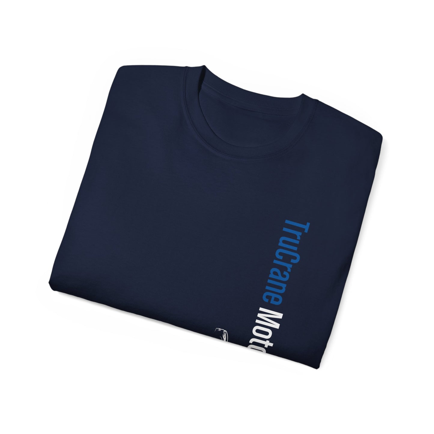 TruCrane Motorsports Heavy Cotton Tee - Vertical Blue/White