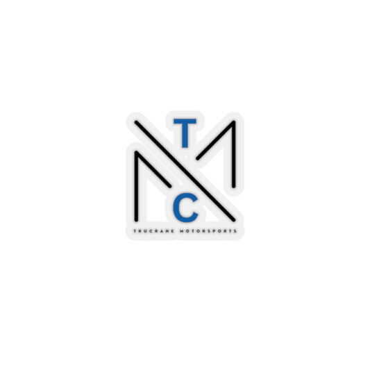 TCM Stickers Blue/Black Transparent
