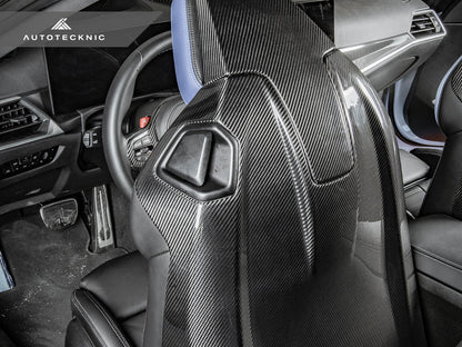 AutoTecknic Dry Carbon Full Seat Back Cover Set BMW G87 M2