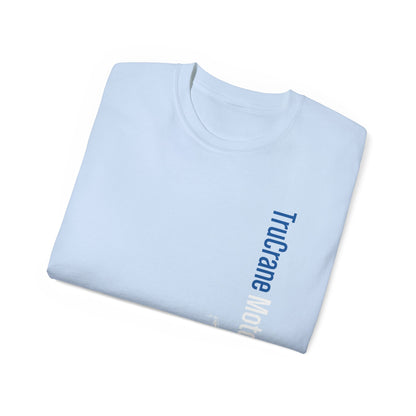 TruCrane Motorsports Heavy Cotton Tee - Vertical Blue/White