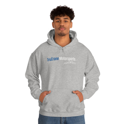 TruCrane Motorsports Unisex Heavy Blend Hooded Sweatshirt -Blue/White