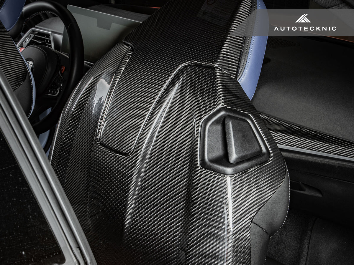 AutoTecknic Dry Carbon Full Seat Back Cover Set BMW G87 M2
