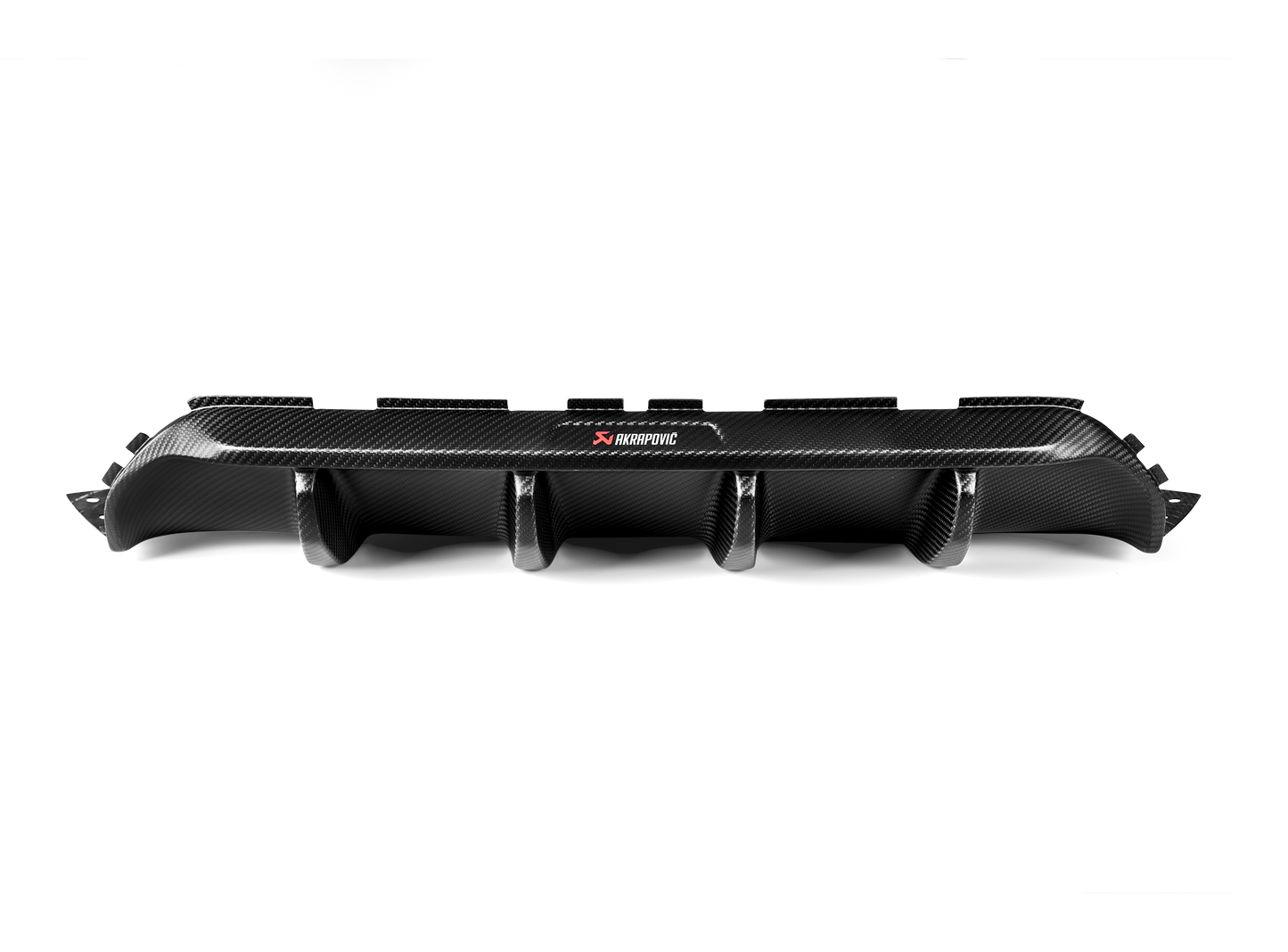 Akrapovic 18+ BMW M5 (F90) Rear Carbon Fiber Diffuser - Matte w/Red Akrapovic Logo