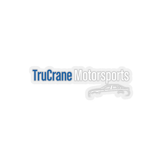 TruCrane Motorsports Sticker - Blue/White Transparent