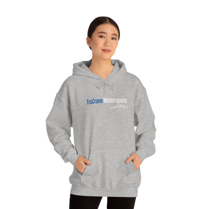 TruCrane Motorsports Unisex Heavy Blend Hooded Sweatshirt -Blue/White