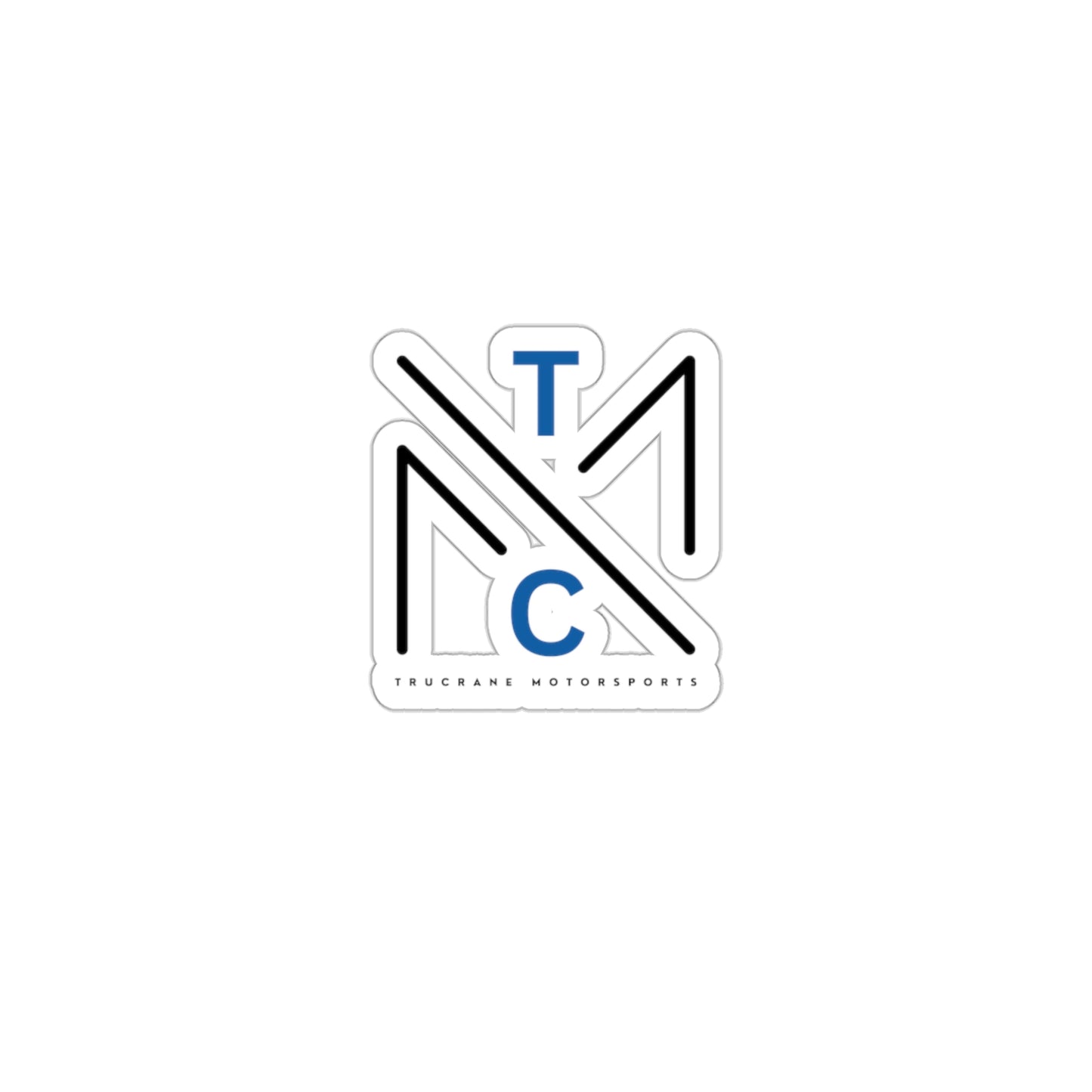 TCM Stickers Blue/Black Transparent