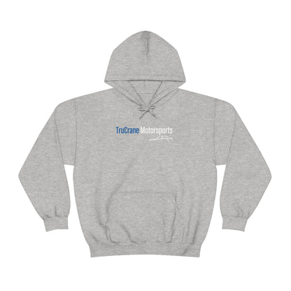 TruCrane Motorsports Unisex Heavy Blend Hooded Sweatshirt -Blue/White