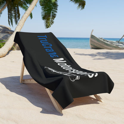 TruCrane Motorsports Beach Towel Blue/White