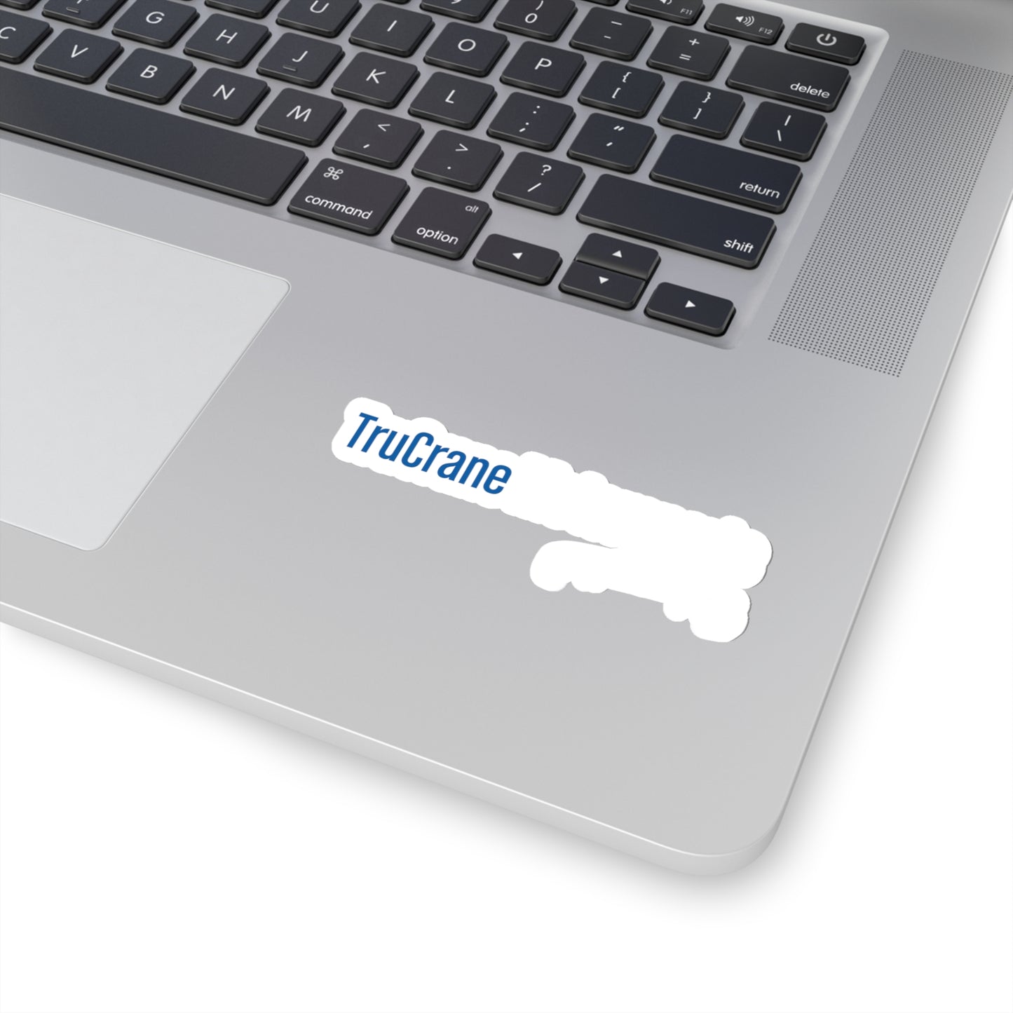 TruCrane Motorsports Sticker - Blue/White Transparent