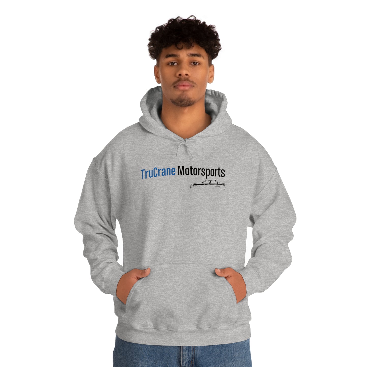 TruCrane Motorsports Unisex Heavy Blend Hooded Sweatshirt -Blue/Black