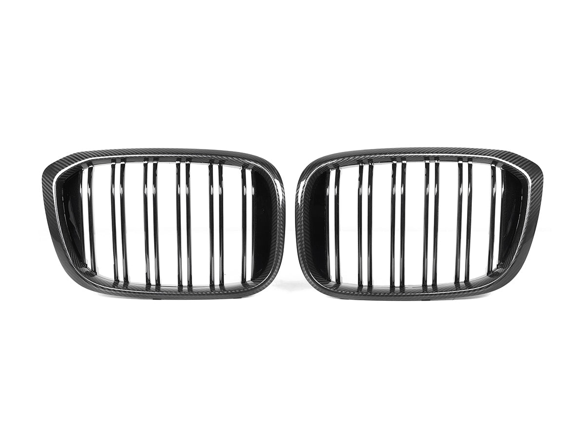 AutoTecknic Dry Carbon Fiber Dual-Slats Front Grille Set - G01 X3 | G02 X4 Pre-LCI