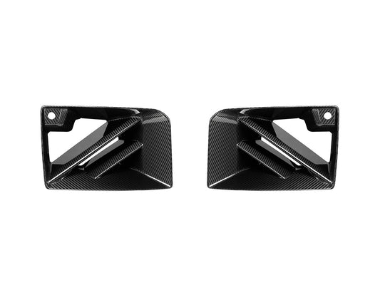 AutoTecknic Dry Carbon Corsa Front Air Inlet Trim Set - G87 M2