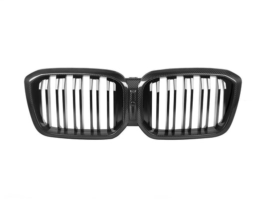 AutoTecknic Dry Carbon Fiber Dual-Slats Front Grille Set - G01 X3 LCI | G02 X4 LCI