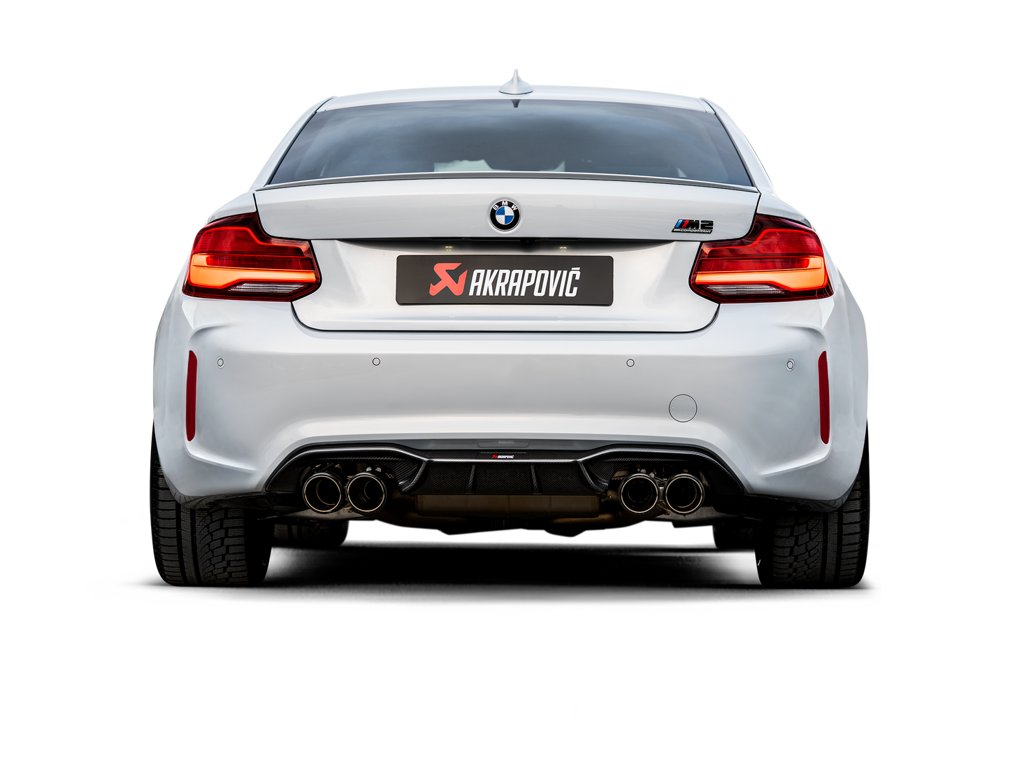 Akrapovic 2018+ BMW M2 Competition/M2 CS (F87N) Slip-On Line (Titanium) w/Carbon Fiber Tips