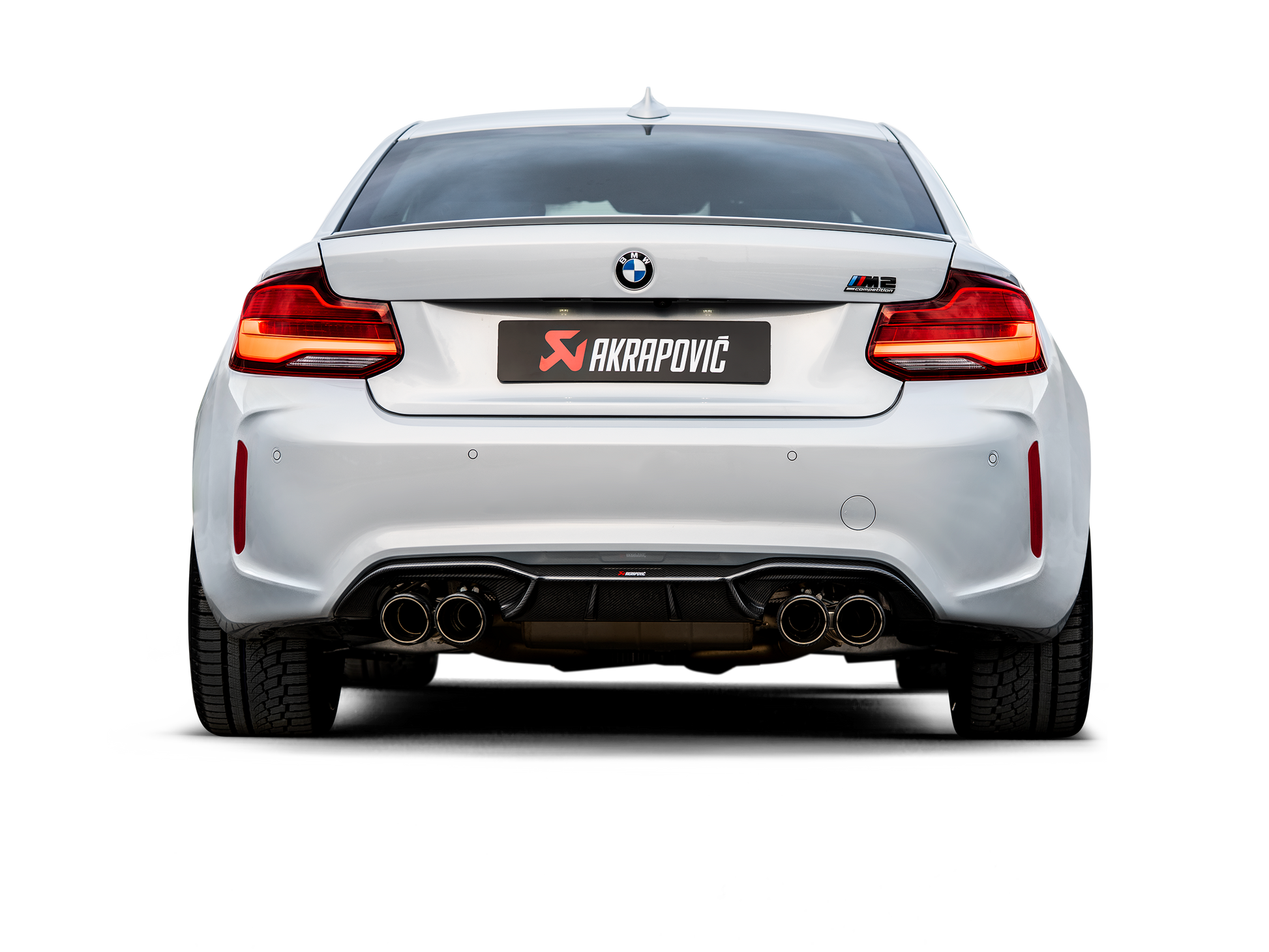 Akrapovic 2018+ BMW M2 Competition/M2 CS (F87N) Slip-On Line (Titanium) w/Carbon Fiber Tips