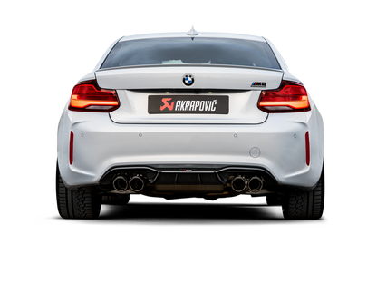 Akrapovic 2018+ BMW M2 Competition/M2 CS (F87N) Slip-On Line (Titanium) w/Carbon Fiber Tips