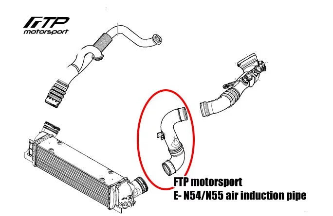 FTP Air Induction Pipe/ Small Charge Pipe BMW N55 E8x E9x