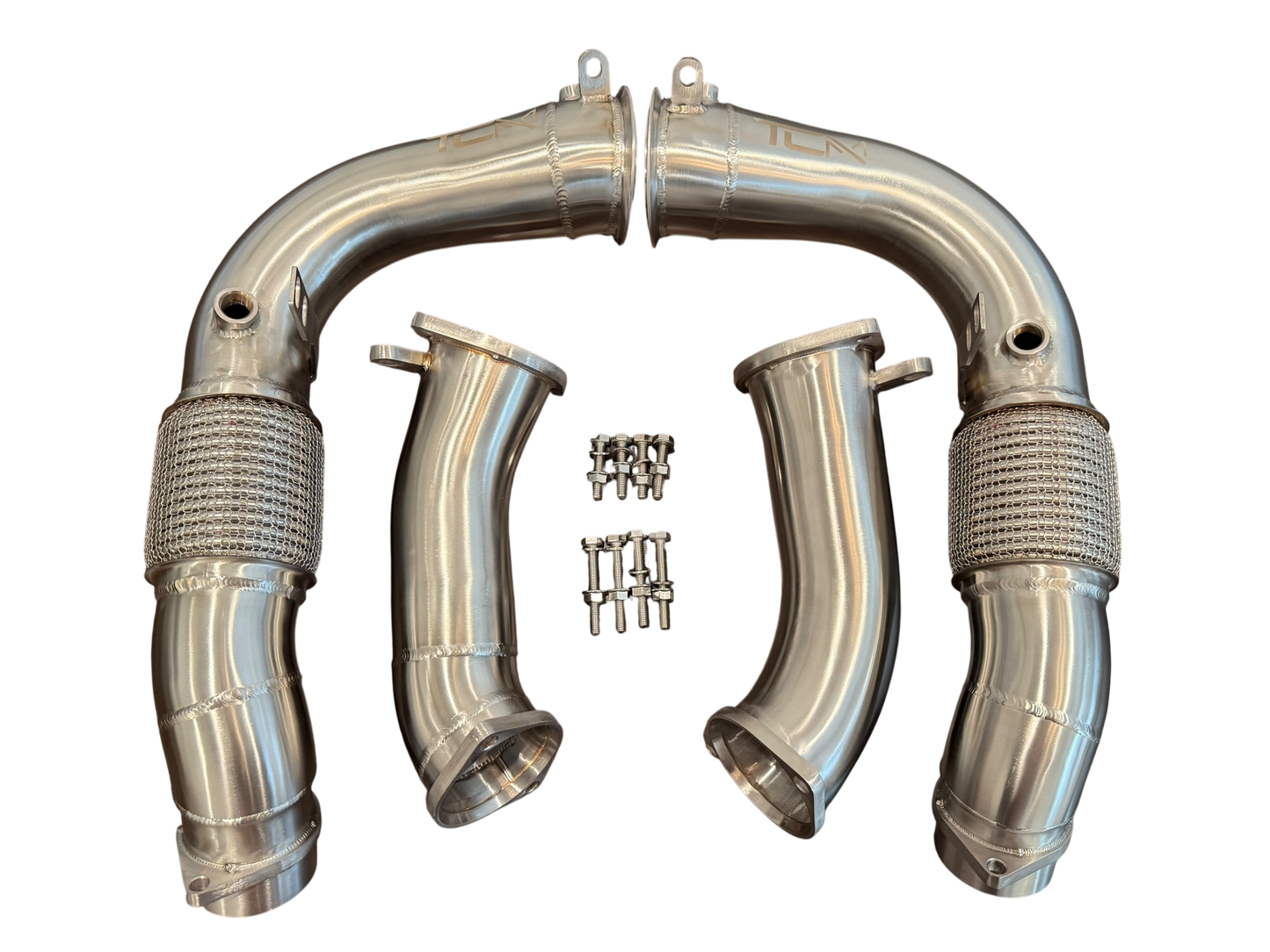 TCM Catless Downpipes S68 BMW M5 G90 G99 Primary Secondary