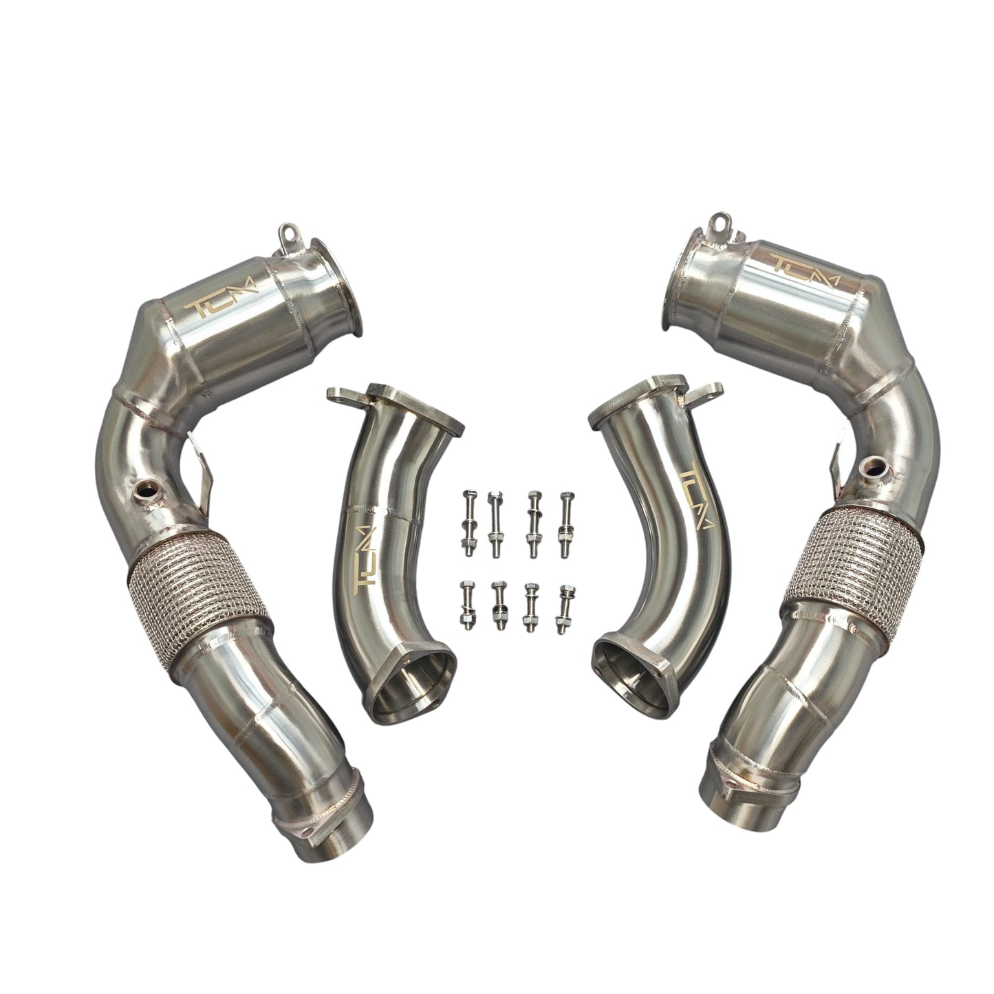 TCM Catted Downpipes S68 Primary Secondary BMW X5M/X6M XM M60i F95/F96/G05/G06/G09