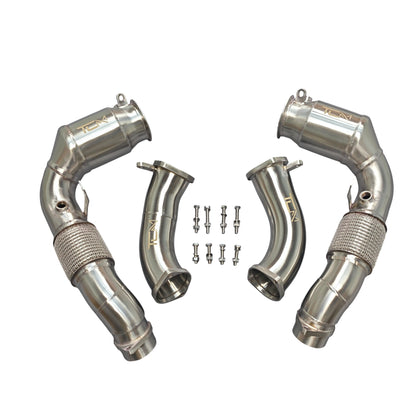 TCM Catted Downpipes S68 Primary Secondary BMW X5M/X6M XM M60i F95/F96/G05/G06/G09