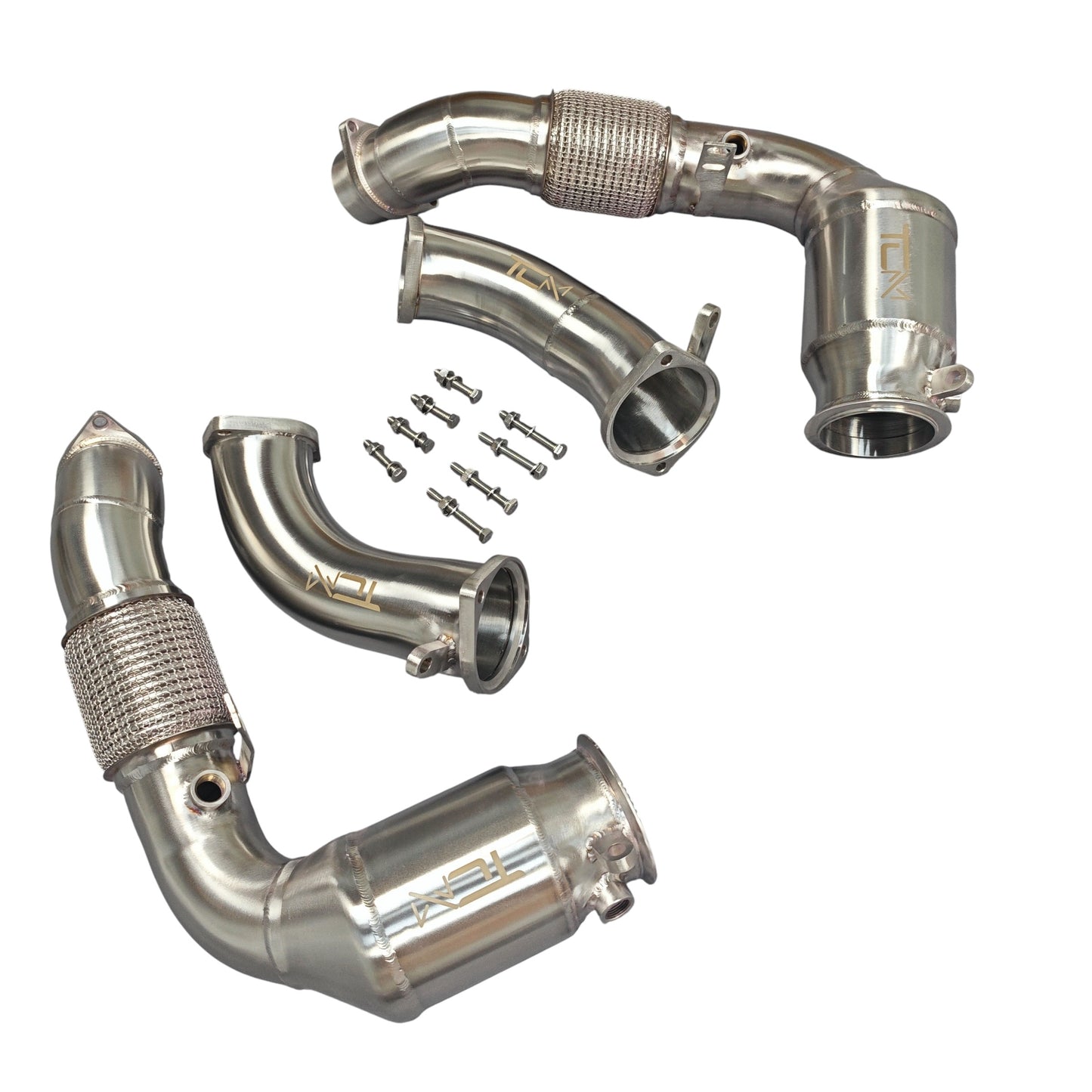TCM Catted Downpipes S68 Primary Secondary BMW X5M/X6M XM M60i F95/F96/G05/G06/G09