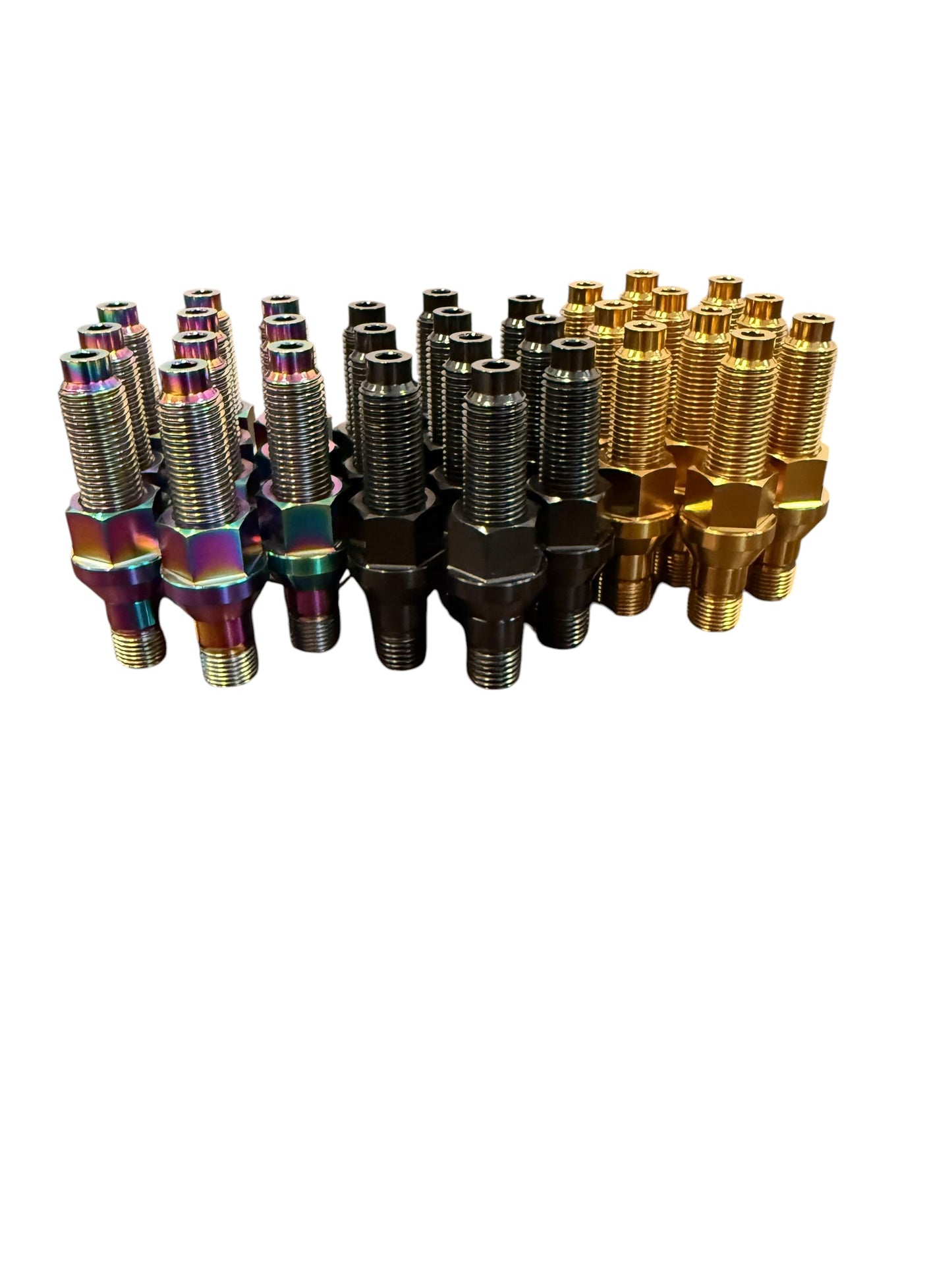 TCM M14x1.5 Titanium Wheel Stud Kit w/PVD Coating