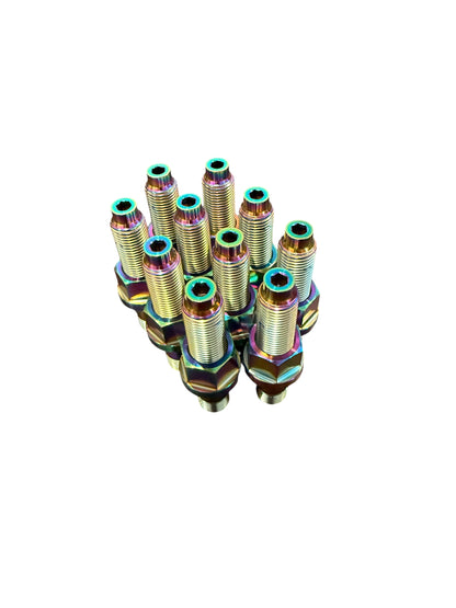 TCM M14x1.5 Titanium Wheel Stud Kit w/PVD Coating