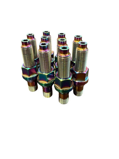 TCM M14x1.5 Titanium Wheel Stud Kit w/PVD Coating