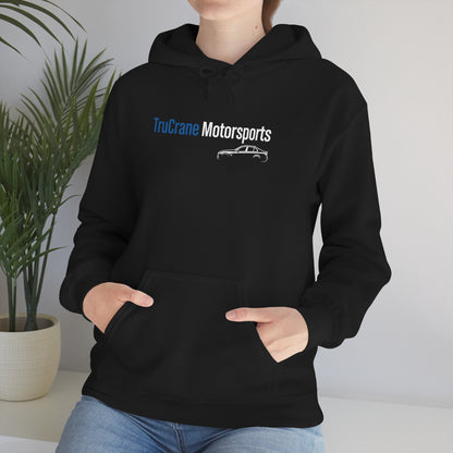 TruCrane Motorsports Unisex Heavy Blend Hooded Sweatshirt -Blue/White