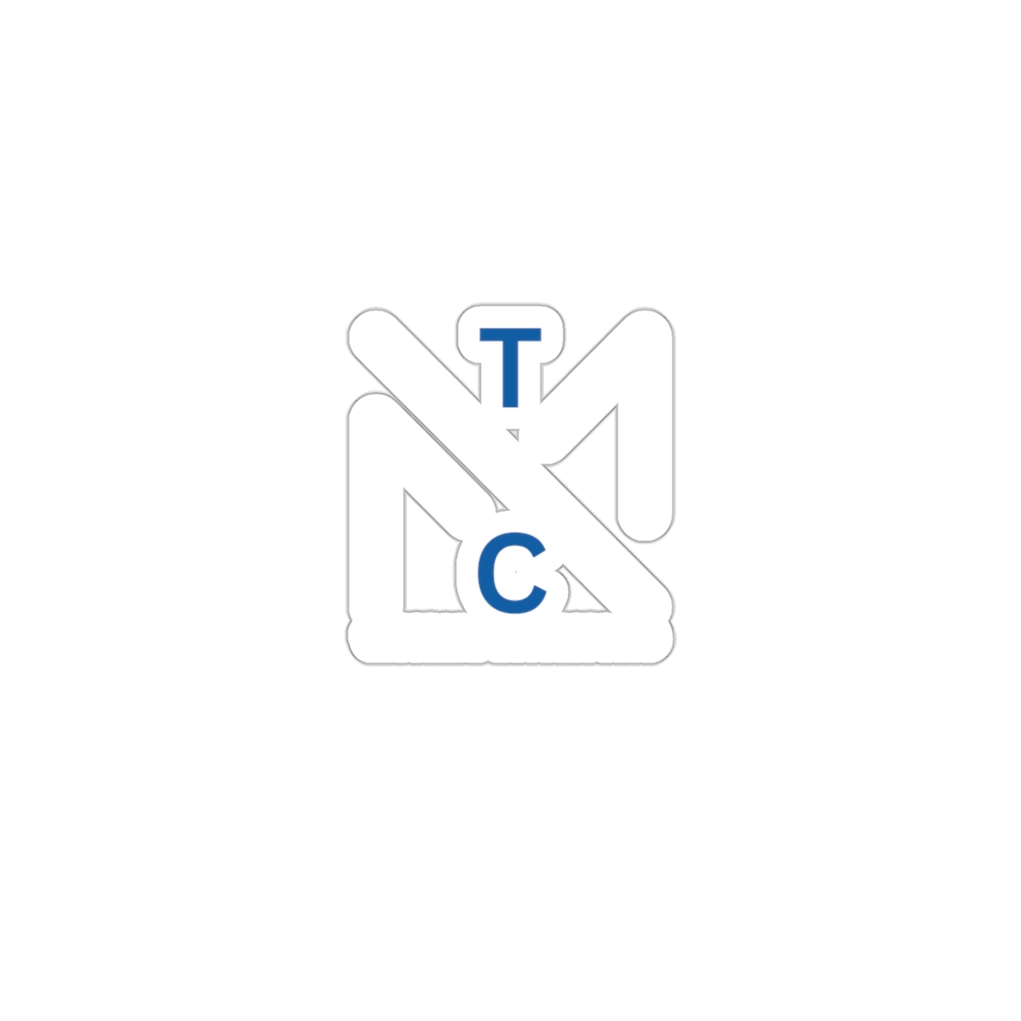 TCM Stickers Blue/White Transparent