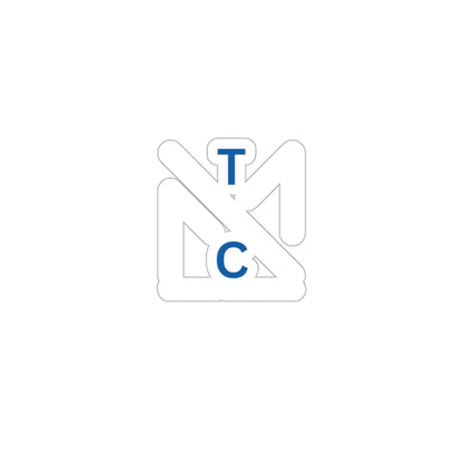 TCM Stickers Blue/White Transparent